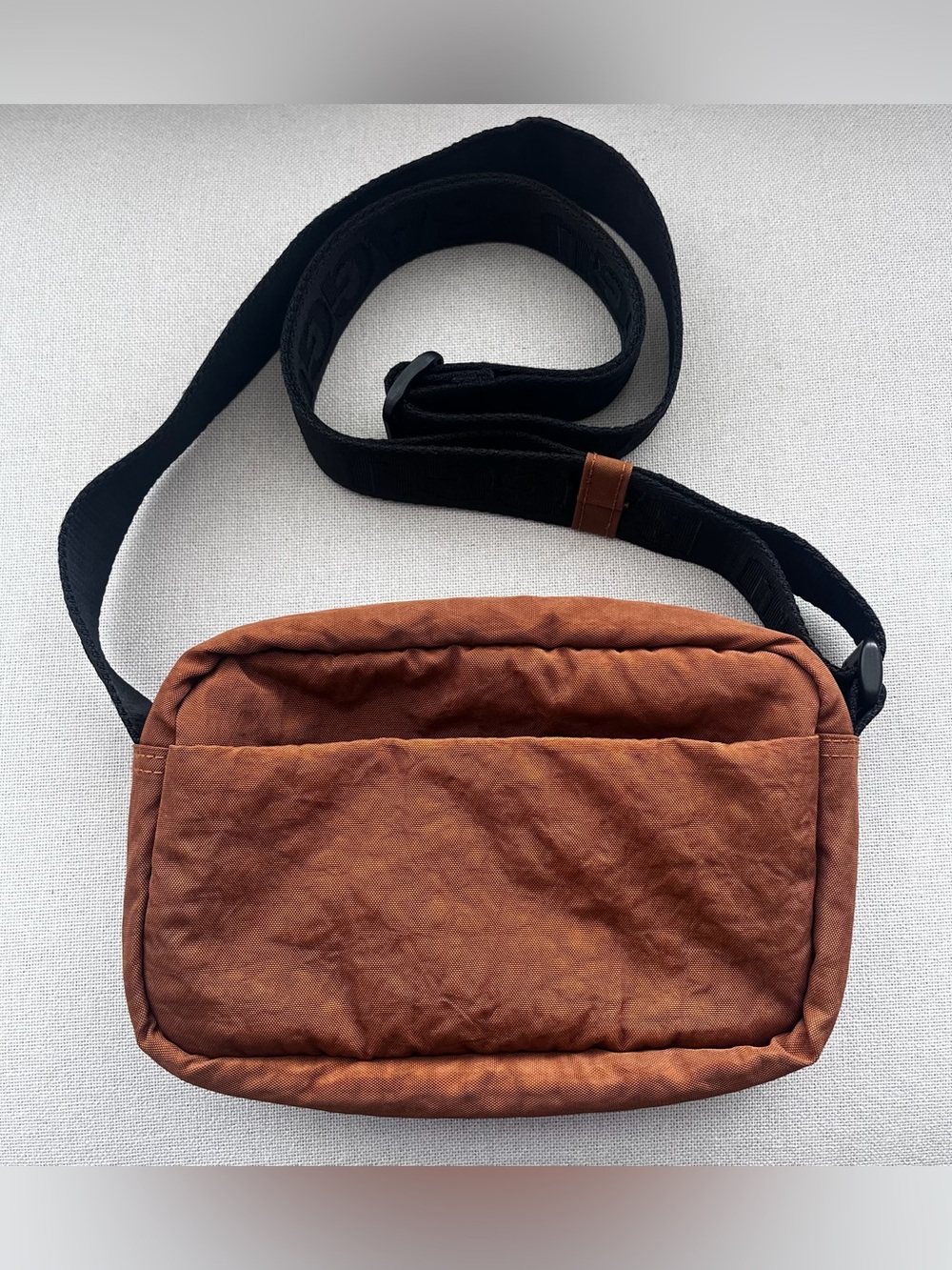 BAGGU Camera Crossbody Bag Brown Nylon Travel Purse